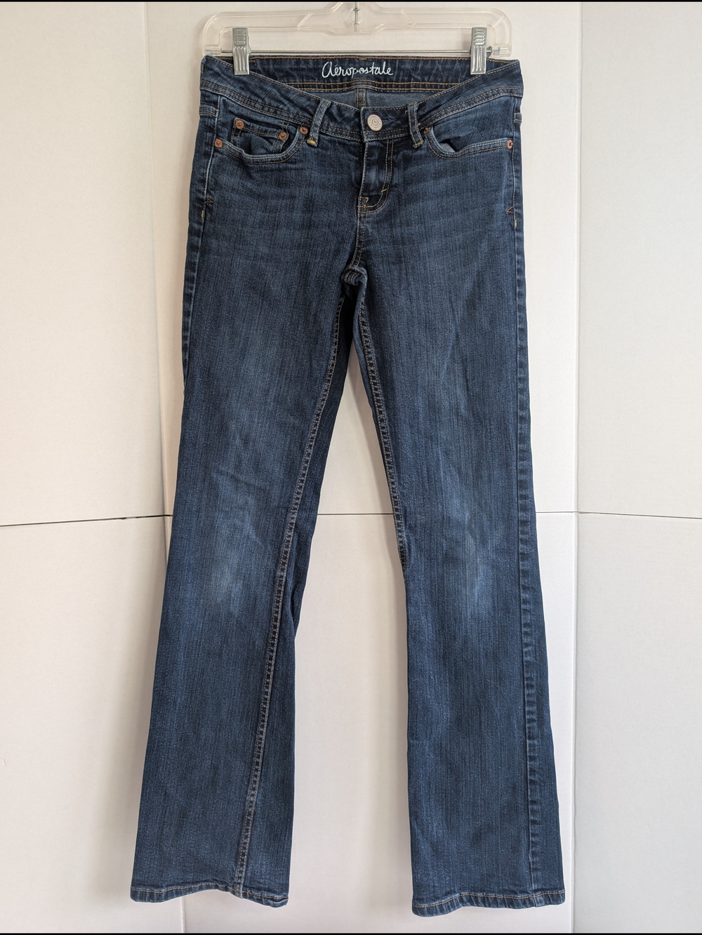 Aeropostale Low Rise Bootcut Jeans Medium Wash Y2K 2000s Grunge Size 2